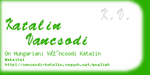 katalin vancsodi business card